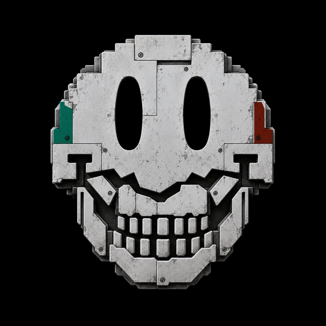 Calavera de NCC construida por piezas